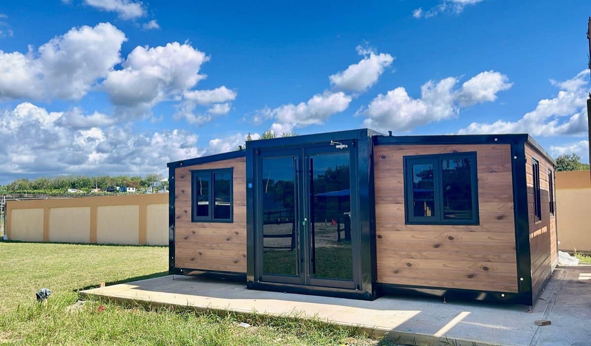 Prefab resort unit with outdoor deck